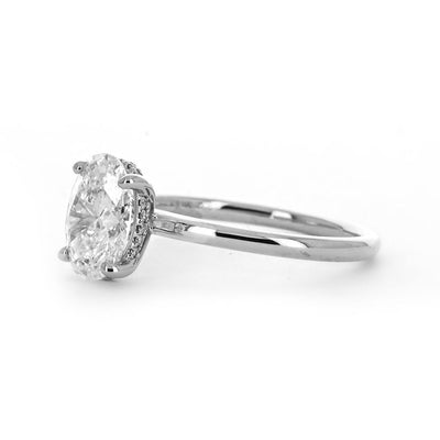 2.07ctw Oval Lab-Grown Diamond Engagement Ring, Signature Solitaire - 950 Platinum