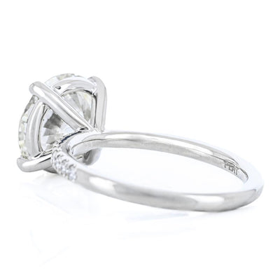 4.50CTW Old European Diamond Engagement Ring - Pavé Band - 950 Platinum