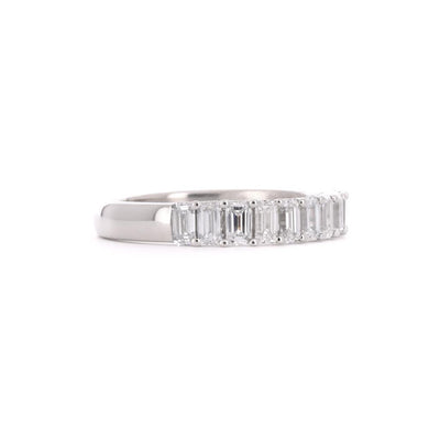 1.21ctw Emerald Lab Grown Diamond Band - 950 Platinum