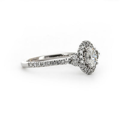 0.70ctw Diamond Engagement Ring + Halo Twist