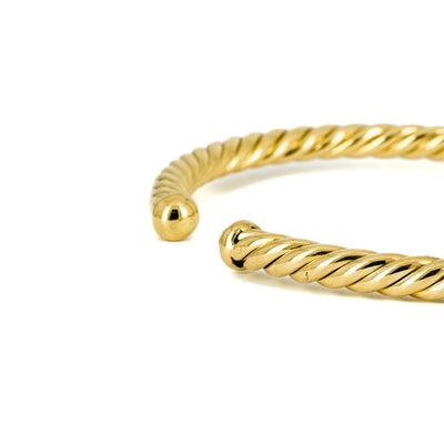 David Yurman | X Cablespira Bracelet + Diamonds - .11CTW - 18K Yellow Gold