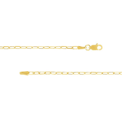 1.95mm Paperclip Bracelet, 7.25" - Yellow Gold