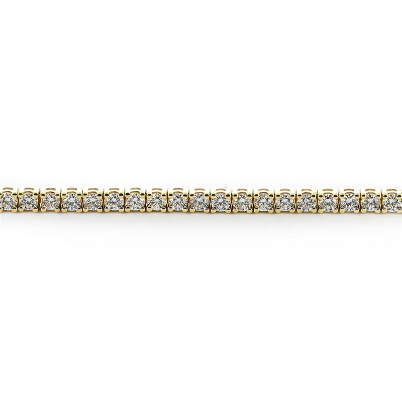 3.0ctw Round Diamond Tennis Bracelet, 7" - 14K  Yellow Gold