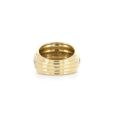 David Yurman Wide Cable Diamond Ring, Size 7 - Yellow Gold