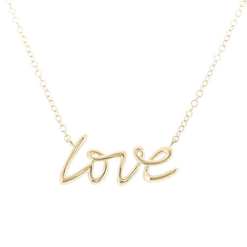 "Love" Necklace, 17.5" - 14K Yellow Gold