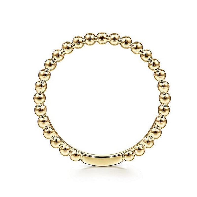 Bujukan Beaded Band - 14K Yellow Gold