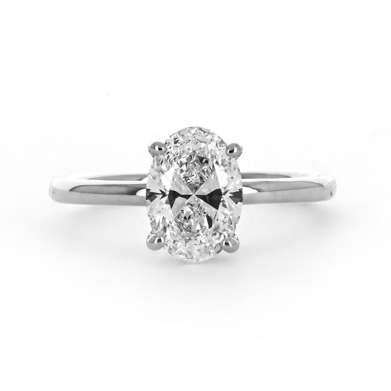 2.07ctw Oval Lab-Grown Diamond Engagement Ring, Signature Solitaire - 950 Platinum