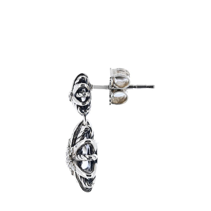David Yurman | .22CTW Starburst Double Drop Earrings - 925 Sterling Silver