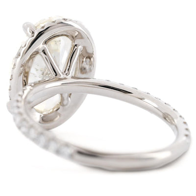 5.17ctw Oval Diamond Micro-Halo Engagement Ring – 950 Platinum