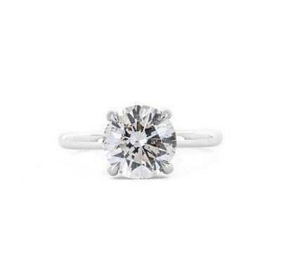 2.58ctw Round Diamond Engagement Ring - Signature Solitaire - 14K White Gold