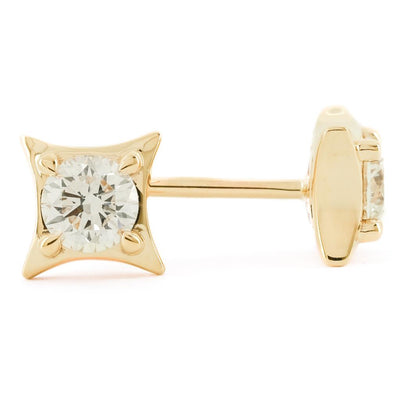 .49CTW Diamond Star Stud Earrings - 14K Yellow Gold