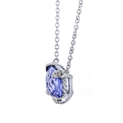 David Yurman | 1.65CT Round Tanzanite Necklace, 18" - 18K White Gold