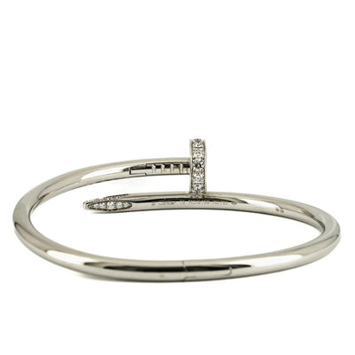 Cartier | Juste Un Clou Bangle + Diamonds, 0.58ctw  - 18k White Gold