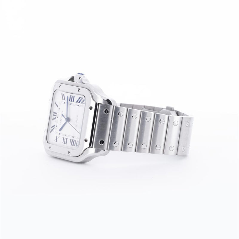 Cartier | 40mm Santos, White Dial - Stainless Steel