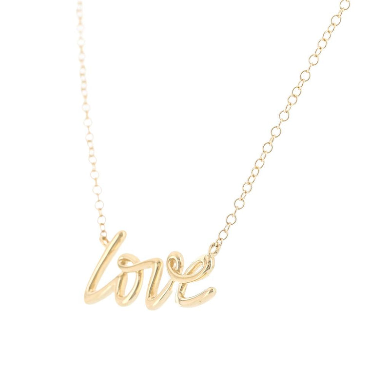 "Love" Necklace, 17.5" - 14K Yellow Gold