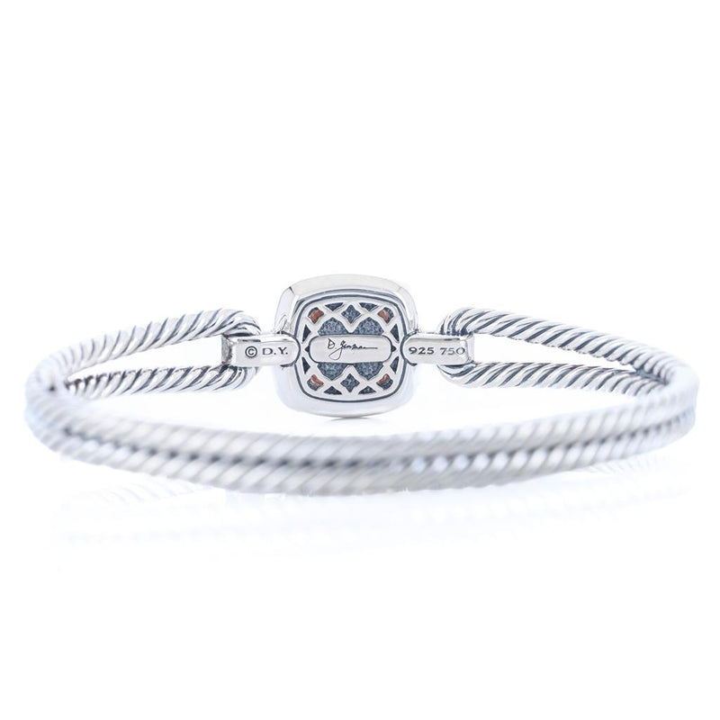 David Yurman | .26CTW Albion Morganite + Diamond Bracelet, 6.5" -  925 Sterling Silver