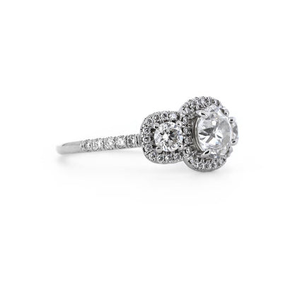 2.39ctw Three-Stone Diamond Engagement Ring - White Gold