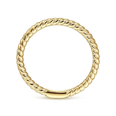 Twisted Rope Band - 14K Yellow Gold