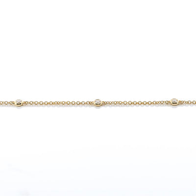 .15CTW Round Diamonds By the Yard Bracelet, 7" - 14K Yellow Gold