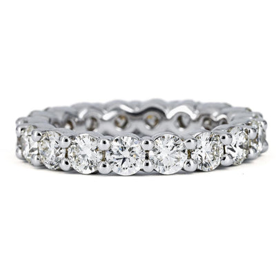 3.28CTW Round Diamond Eternity Band, Size 7.25 - 14K White Gold