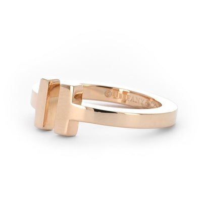 Tiffany & Co | 'T' Square Ring - Rose Gold