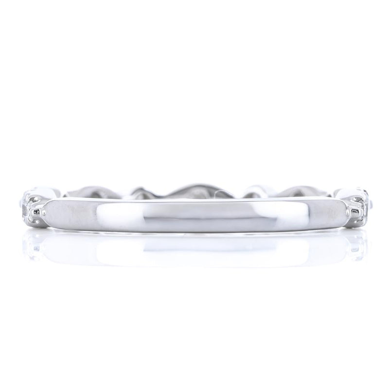.40CTW Round + Cluster Marquise Alternating Diamond Band - Shared Prong - 18K White Gold