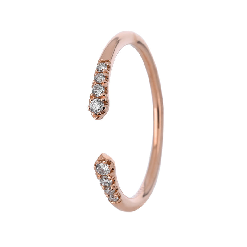 Micro Pavé Split Diamond Band | 0.10ct | Yellow Gold
