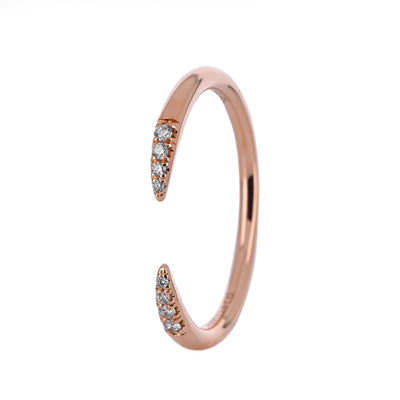 Gabriel & Co Rose Gold 0.05ct Band Ring