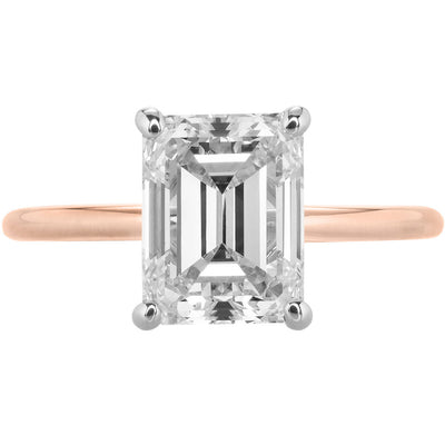 The Signature Solitaire + Hidden Halo | Emerald